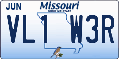 MO license plate VL1W3R
