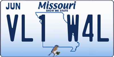 MO license plate VL1W4L