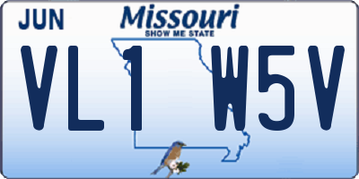 MO license plate VL1W5V