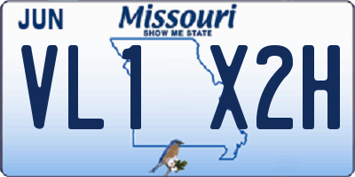 MO license plate VL1X2H