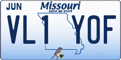MO license plate VL1Y0F