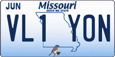 MO license plate VL1Y0N