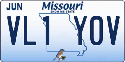 MO license plate VL1Y0V