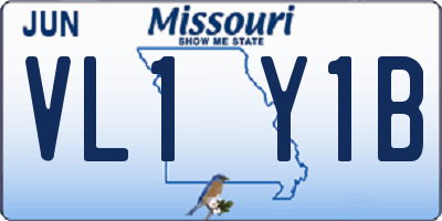 MO license plate VL1Y1B