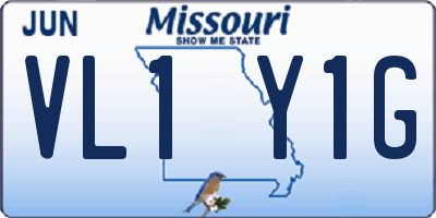 MO license plate VL1Y1G