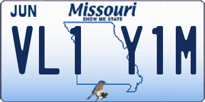 MO license plate VL1Y1M