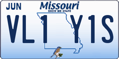 MO license plate VL1Y1S