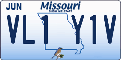 MO license plate VL1Y1V