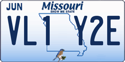 MO license plate VL1Y2E