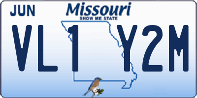 MO license plate VL1Y2M
