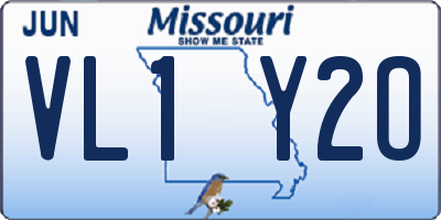 MO license plate VL1Y2O