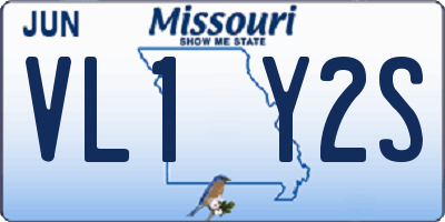 MO license plate VL1Y2S