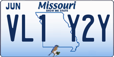 MO license plate VL1Y2Y