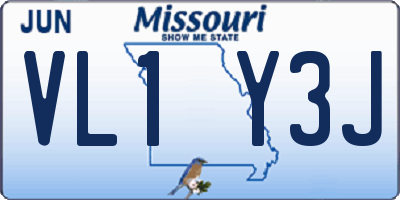 MO license plate VL1Y3J