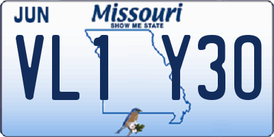 MO license plate VL1Y3O