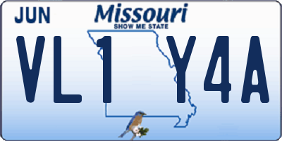 MO license plate VL1Y4A