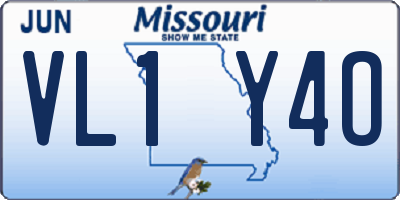 MO license plate VL1Y4O