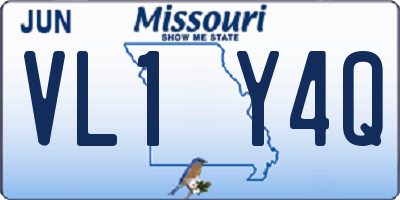 MO license plate VL1Y4Q