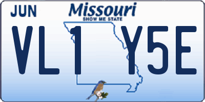 MO license plate VL1Y5E