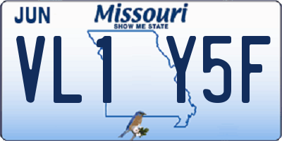 MO license plate VL1Y5F