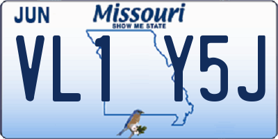 MO license plate VL1Y5J