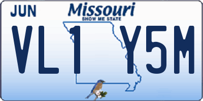 MO license plate VL1Y5M