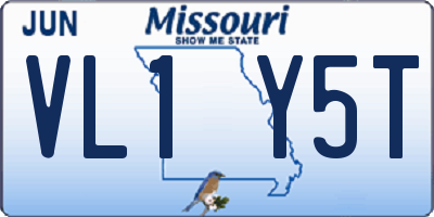 MO license plate VL1Y5T