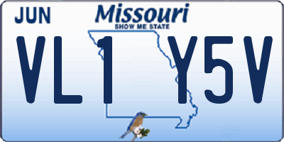 MO license plate VL1Y5V