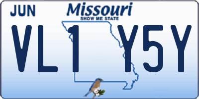 MO license plate VL1Y5Y