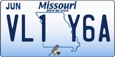 MO license plate VL1Y6A