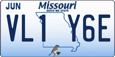 MO license plate VL1Y6E
