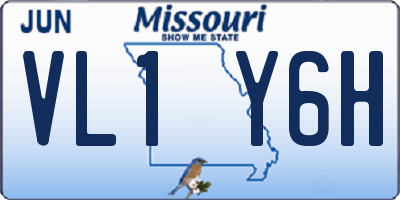 MO license plate VL1Y6H