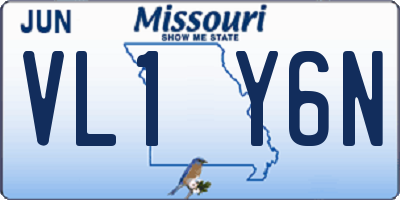 MO license plate VL1Y6N
