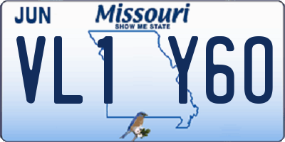 MO license plate VL1Y6O