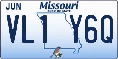 MO license plate VL1Y6Q