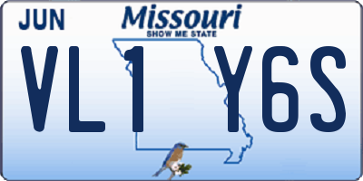 MO license plate VL1Y6S