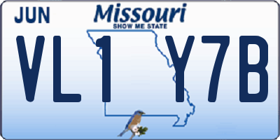 MO license plate VL1Y7B