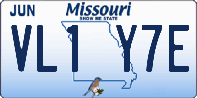 MO license plate VL1Y7E