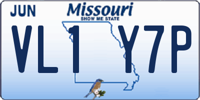MO license plate VL1Y7P