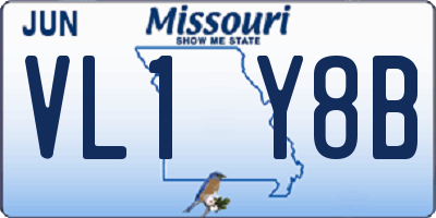 MO license plate VL1Y8B