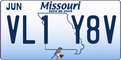 MO license plate VL1Y8V