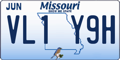 MO license plate VL1Y9H