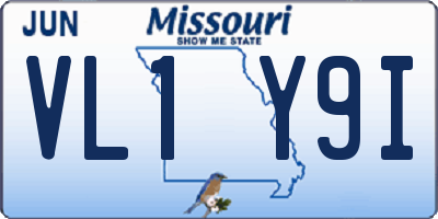 MO license plate VL1Y9I