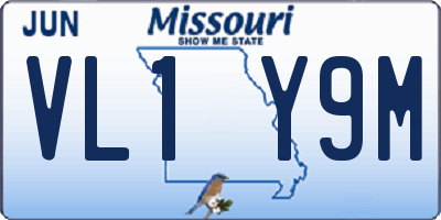 MO license plate VL1Y9M