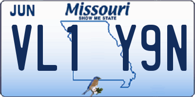 MO license plate VL1Y9N