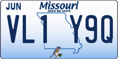 MO license plate VL1Y9Q