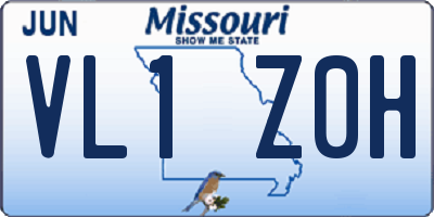 MO license plate VL1Z0H