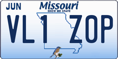 MO license plate VL1Z0P