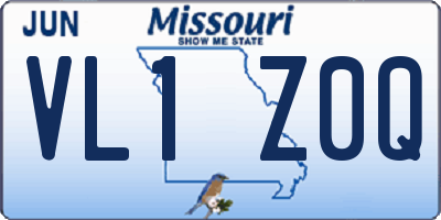 MO license plate VL1Z0Q