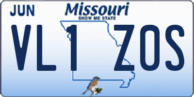 MO license plate VL1Z0S